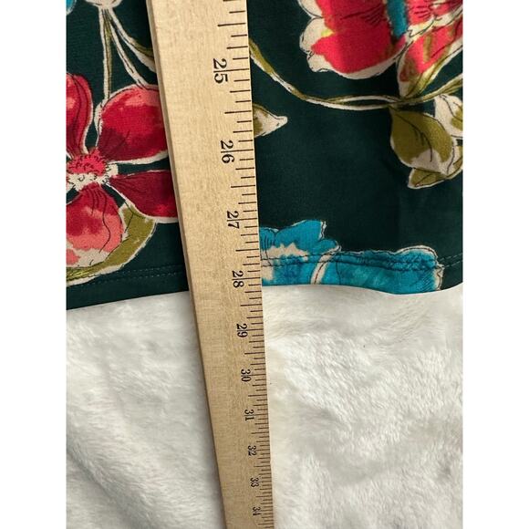 Susan Graver Floral Tunic Top XL Ruffle Sleeve Colorful - Picture 9 of 9